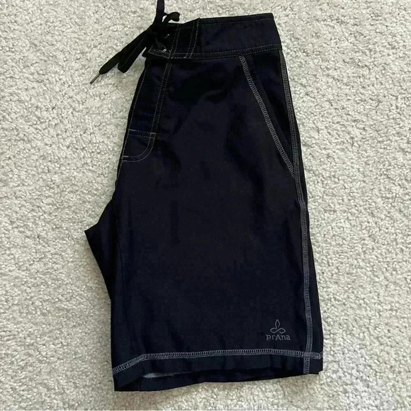 Prana Men’s Linear Board Swim Shorts Size 30 Inseam 10” Black - Picture 2 of 11